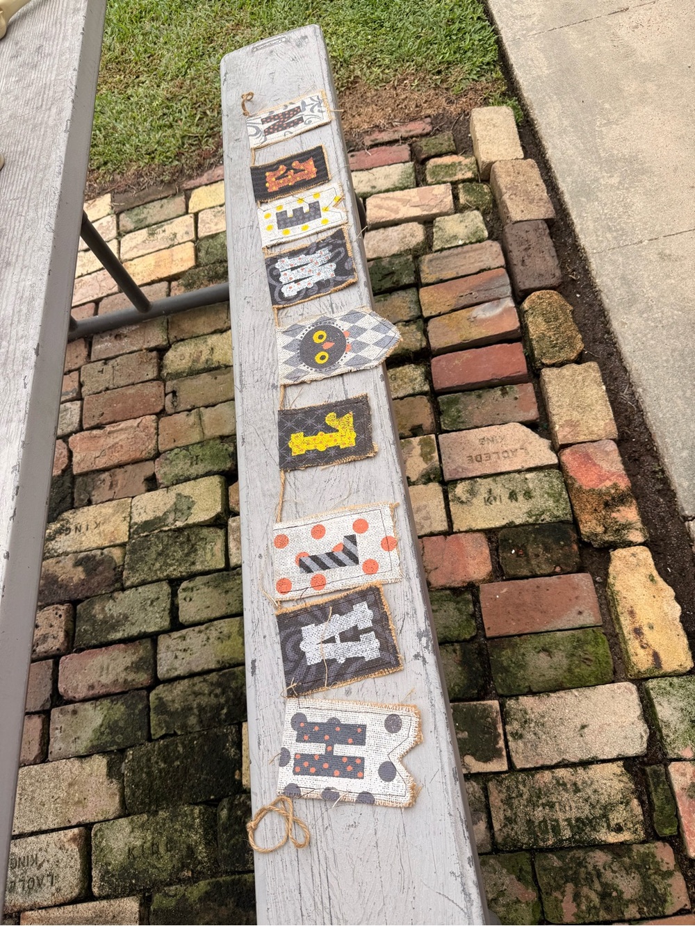 Halloween Hanging Banner Garland - Polka Dot and Pumpkin Accents